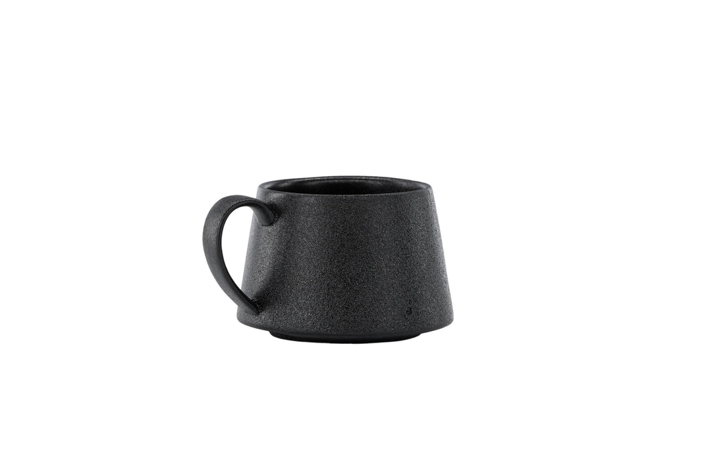 Wabi Sabi kaffekoppar 2-pack 8x10 cm (höjd 7 cm) mattsvarta