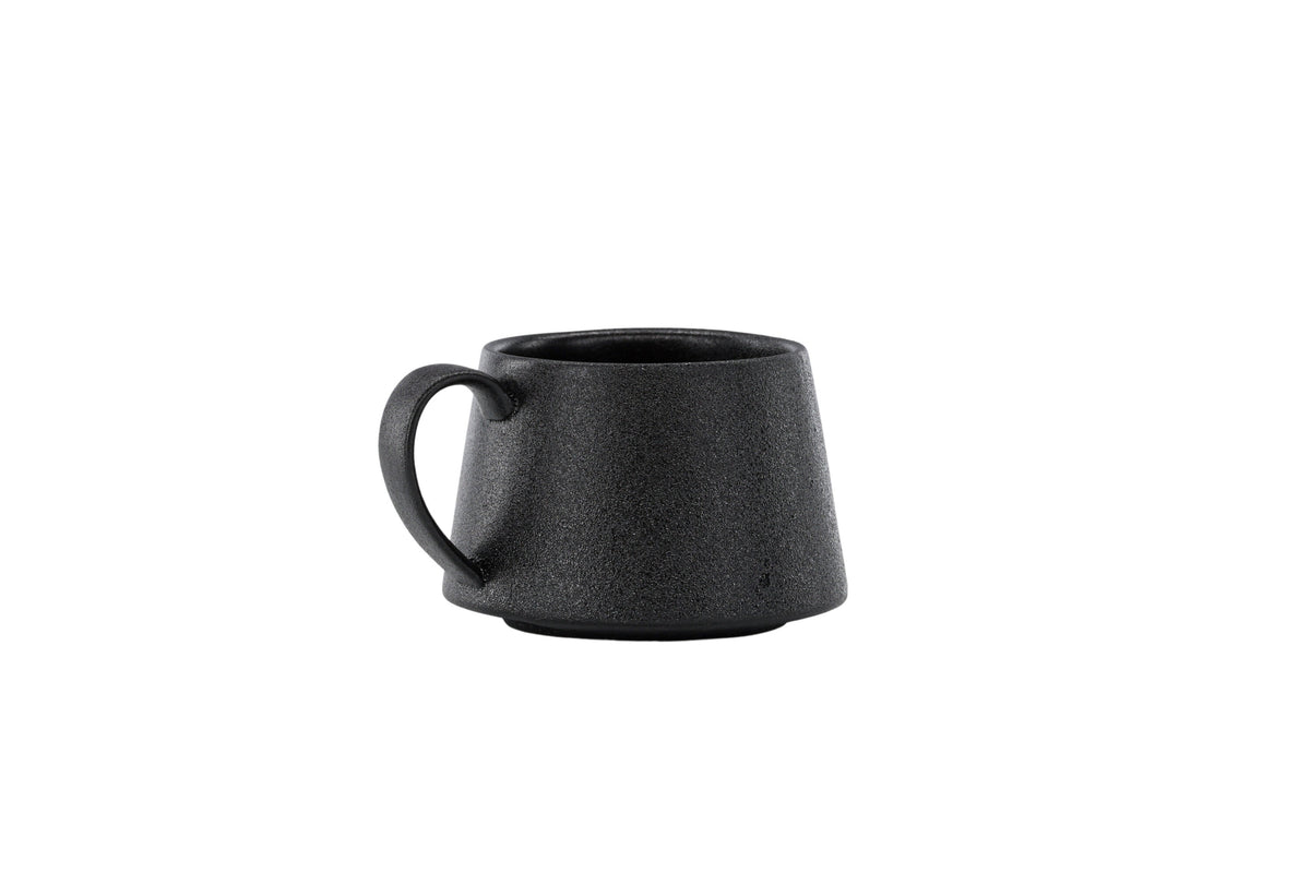 Wabi Sabi kaffekoppar 2-pack 8x10 cm (höjd 7 cm) mattsvarta
