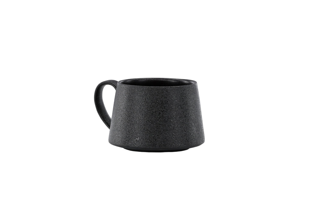 Wabi Sabi kaffekoppar 2-pack 8x10 cm (höjd 7 cm) mattsvarta