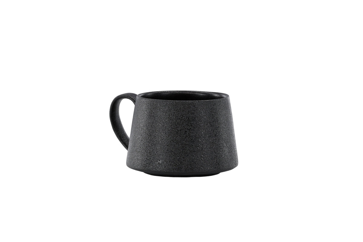 Wabi Sabi kaffekoppar 2-pack 8x10 cm (höjd 7 cm) mattsvarta