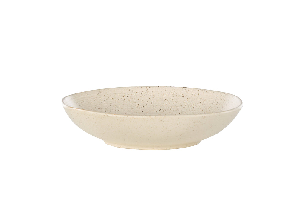 Active skål 2-pack 22x5 cm beige med svarta prickar