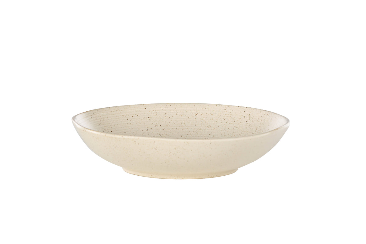 Active skål 2-pack 22x5 cm beige med svarta prickar