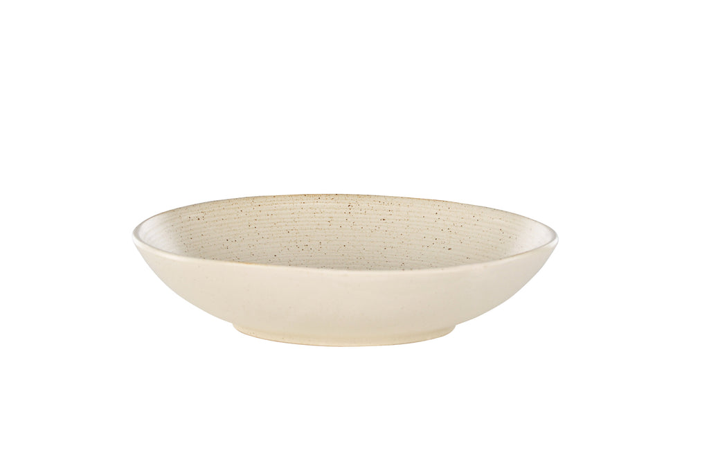 Active skål 2-pack 22x5 cm beige med svarta prickar