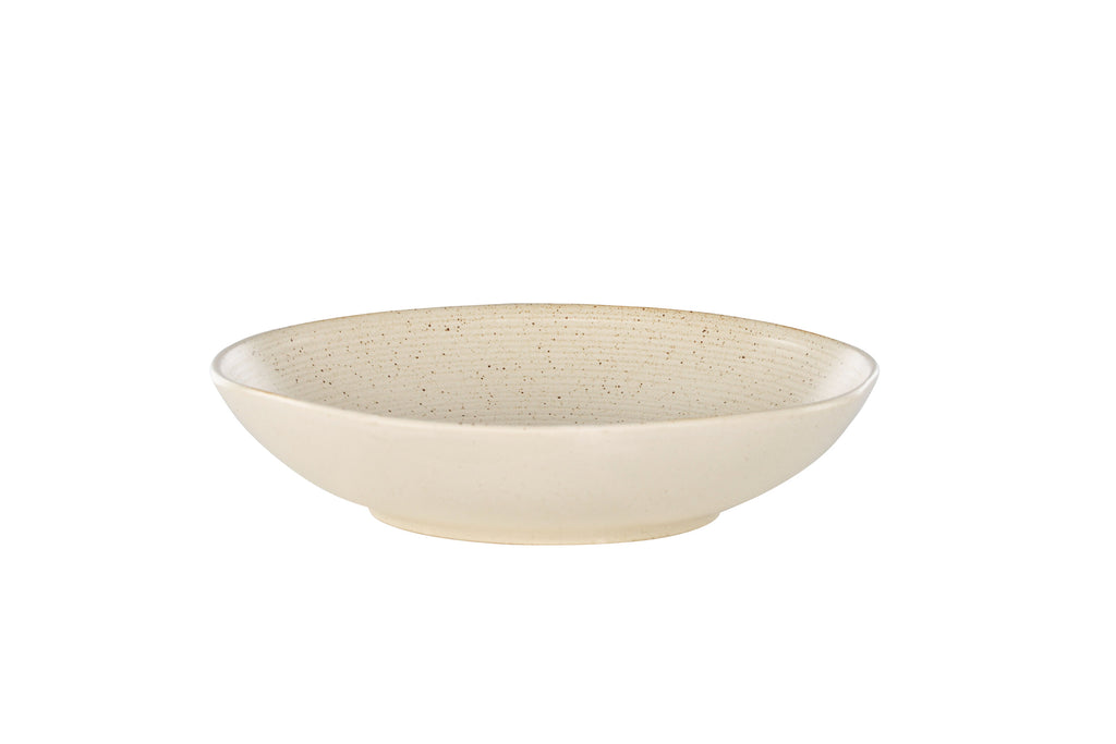 Active skål 2-pack 22x5 cm beige med svarta prickar