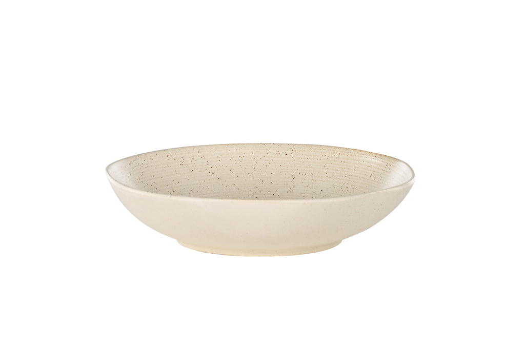 Active skål 2-pack 22x5 cm beige med svarta prickar