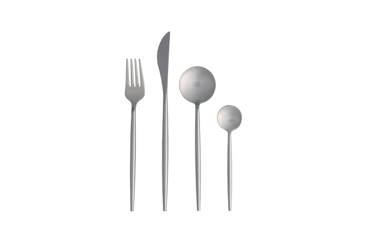 Active bestickset 24 delar silverfärgat