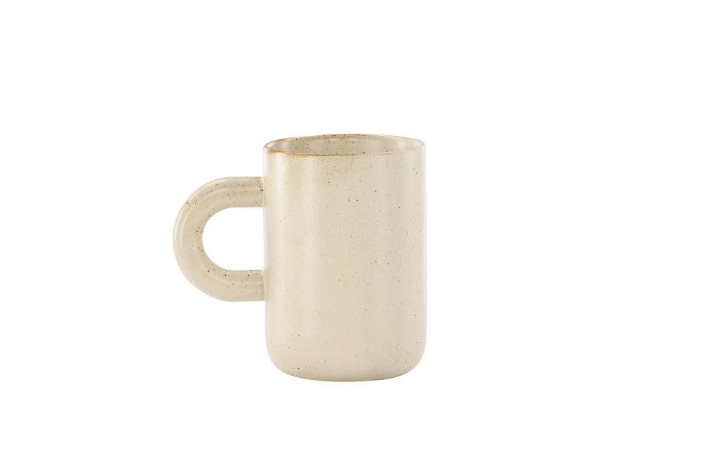 Active kaffekopp 2-pack 7x11 cm beige med svarta prickar