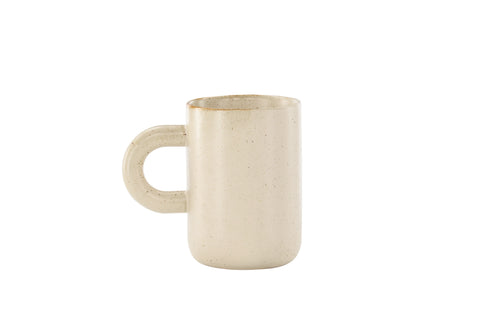 Active kaffekopp 2-pack 7x11 cm beige med svarta prickar