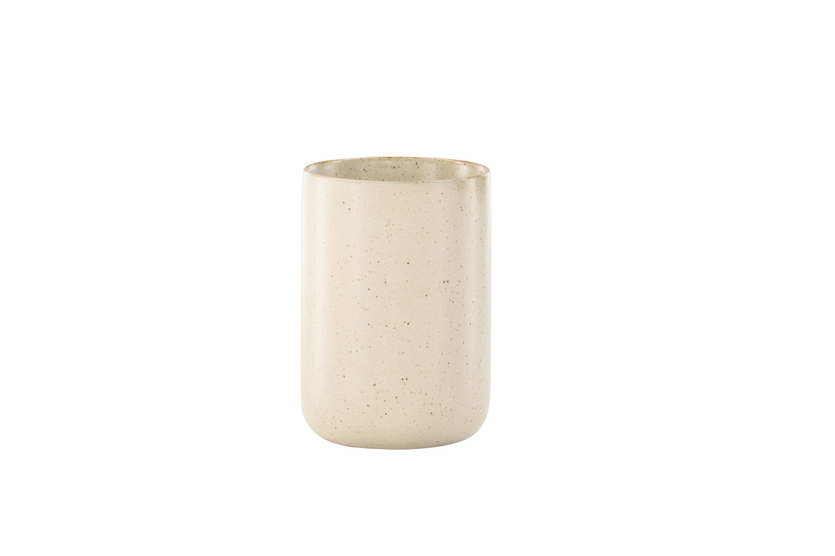 Active kaffekopp 2-pack 7x11 cm beige med svarta prickar