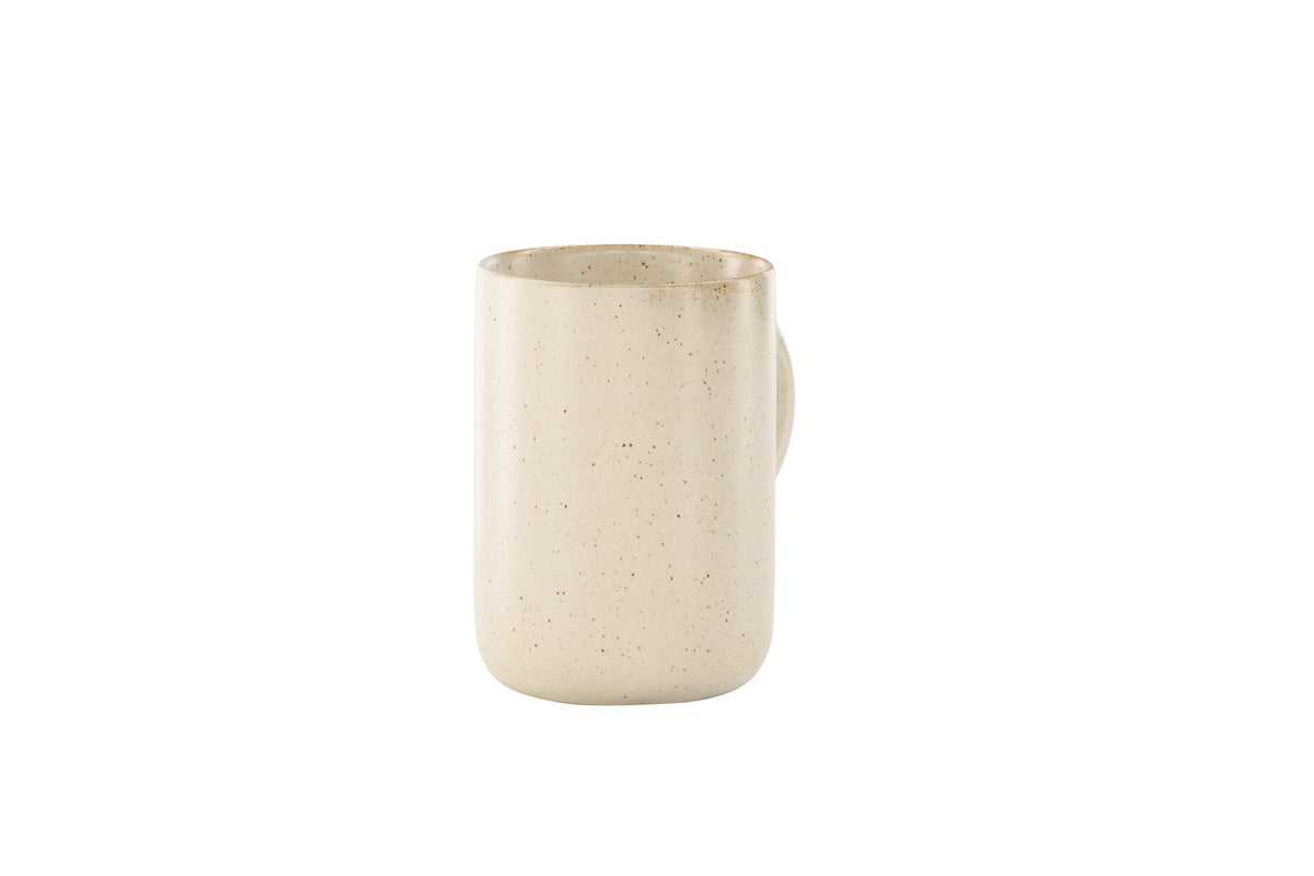 Active kaffekopp 2-pack 7x11 cm beige med svarta prickar