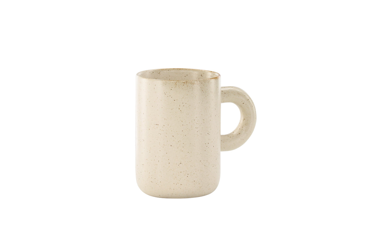 Active kaffekopp 2-pack 7x11 cm beige med svarta prickar