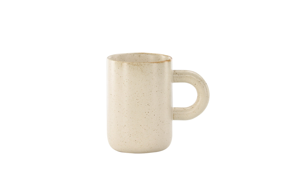 Active kaffekopp 2-pack 7x11 cm beige med svarta prickar