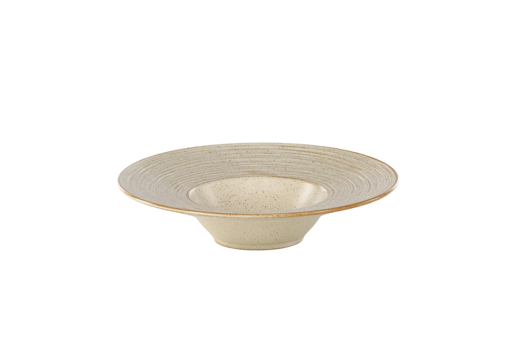 Active pastaskål 2-pack 26x6 cm beige med svarta prickar
