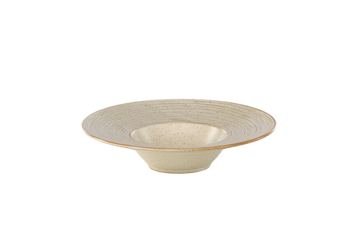 Active pastaskål 2-pack 26x6 cm beige med svarta prickar