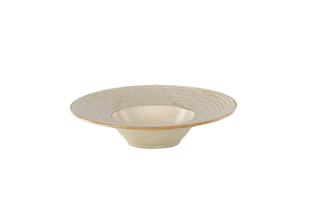 Active pastaskål 2-pack 26x6 cm beige med svarta prickar