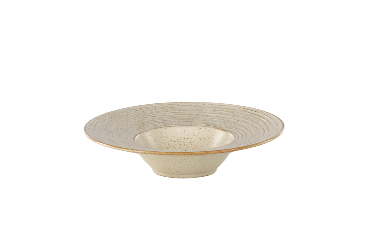 Active pastaskål 2-pack 26x6 cm beige med svarta prickar