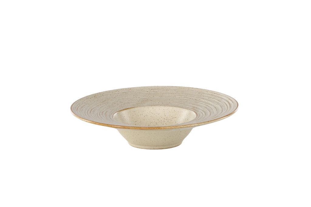 Active pastaskål 2-pack 26x6 cm beige med svarta prickar