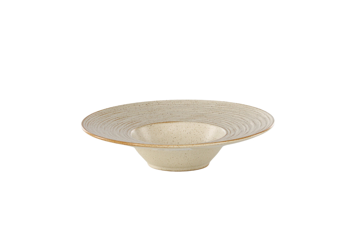 Active pastaskål 2-pack 26x6 cm beige med svarta prickar