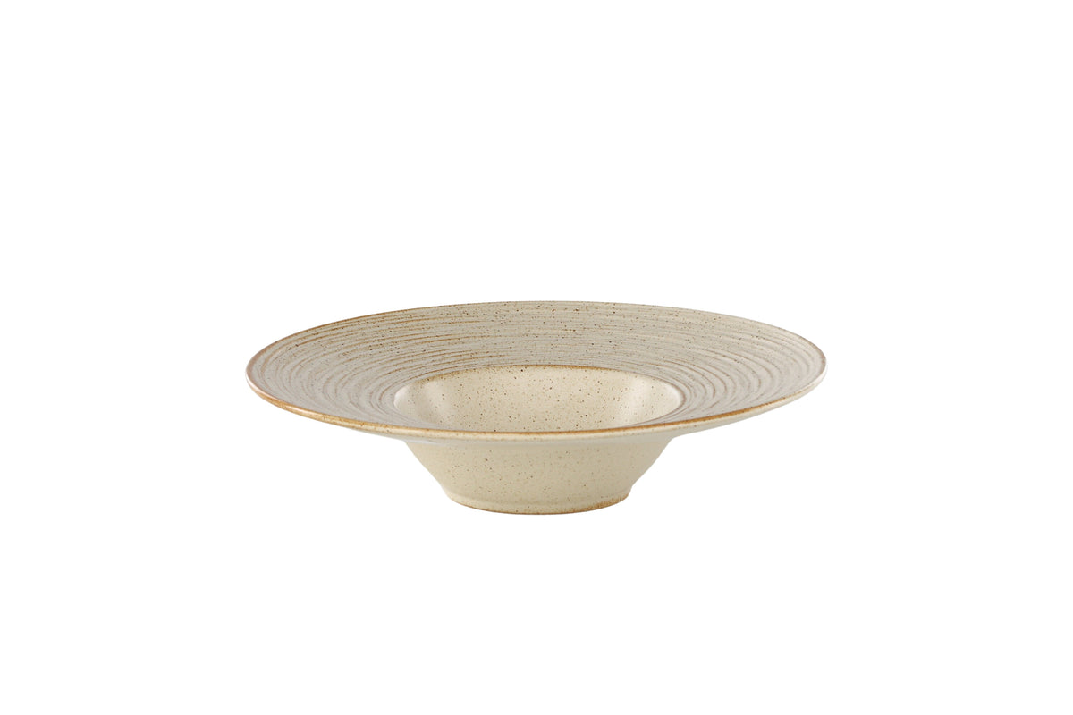 Active pastaskål 2-pack 26x6 cm beige med svarta prickar