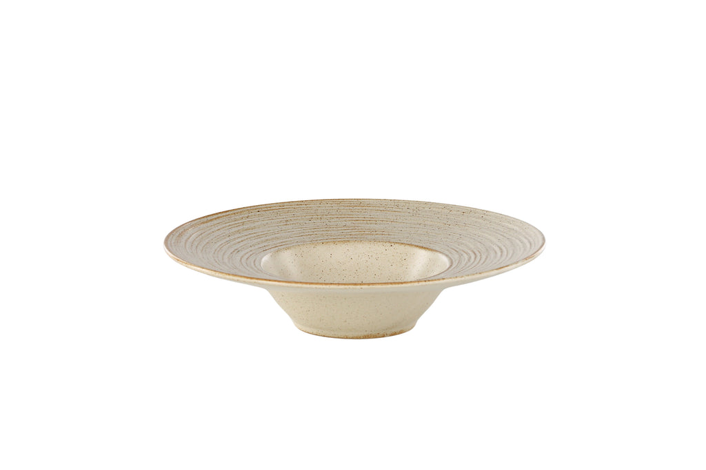 Active pastaskål 2-pack 26x6 cm beige med svarta prickar
