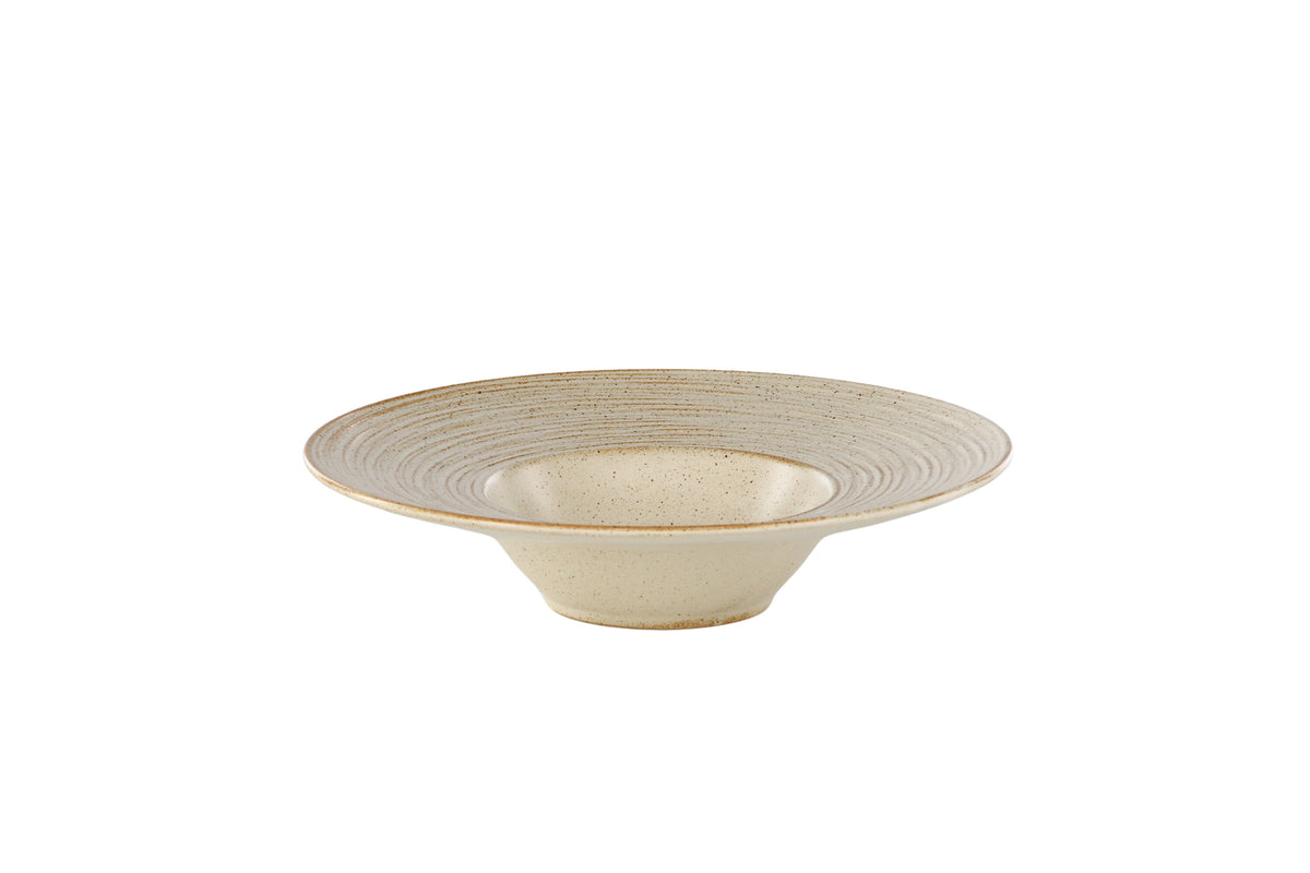 Active pastaskål 2-pack 26x6 cm beige med svarta prickar