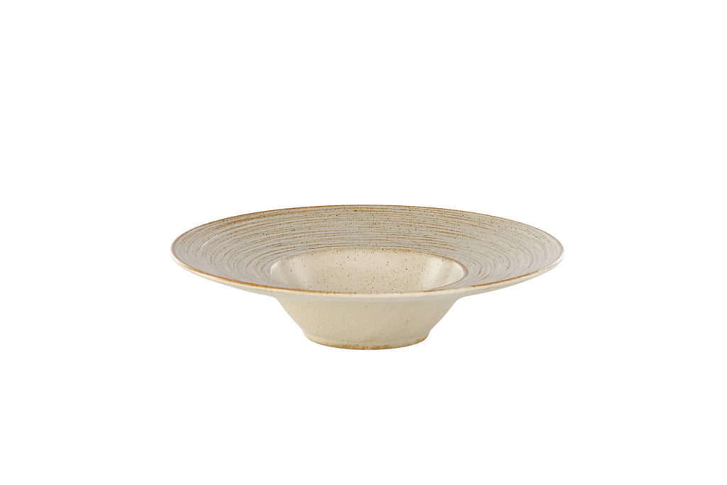Active pastaskål 2-pack 26x6 cm beige med svarta prickar