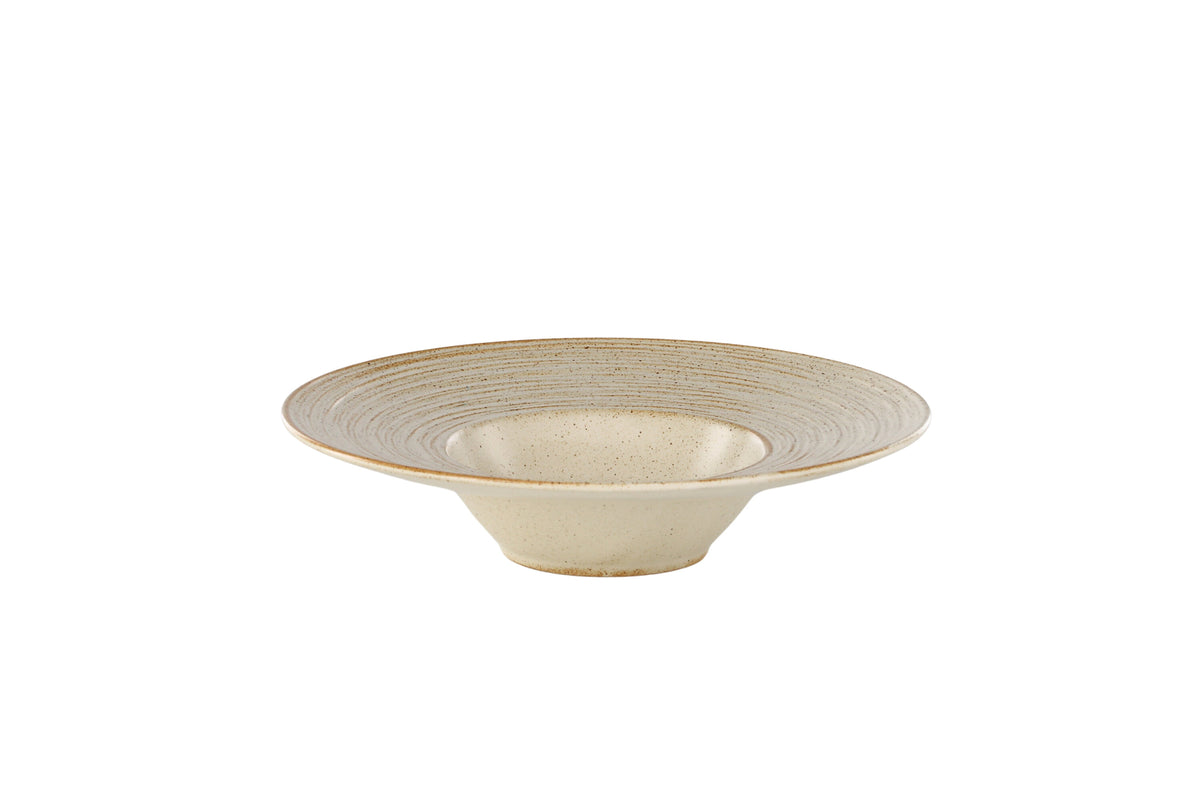Active pastaskål 2-pack 26x6 cm beige med svarta prickar