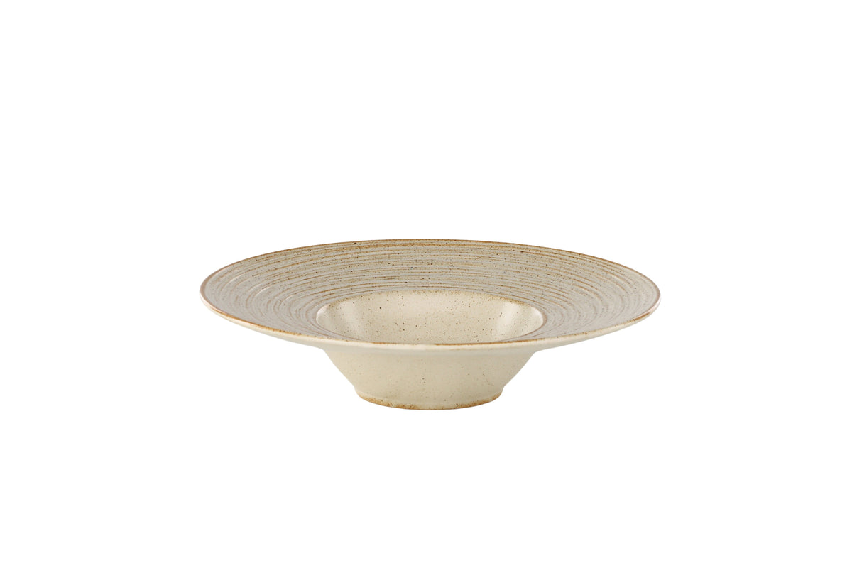 Active pastaskål 2-pack 26x6 cm beige med svarta prickar