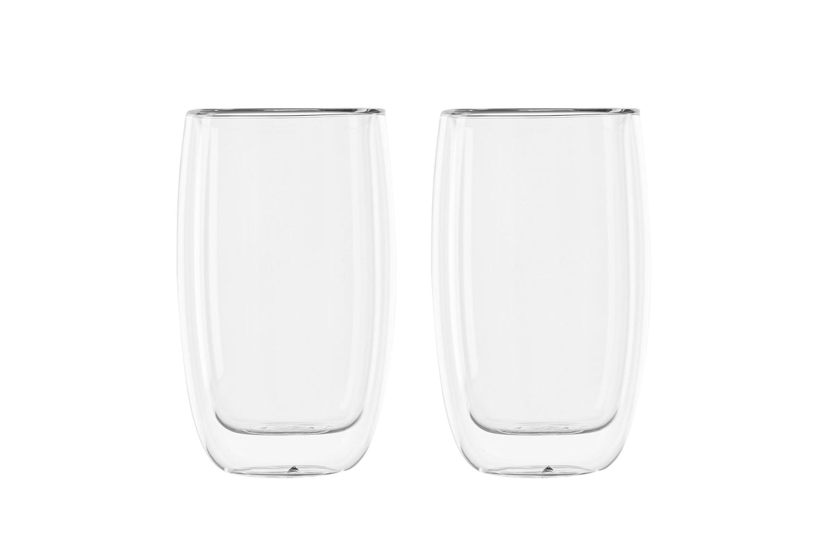 Ria kaffekoppar 2-pack 8x14 cm 390 ml klarglas