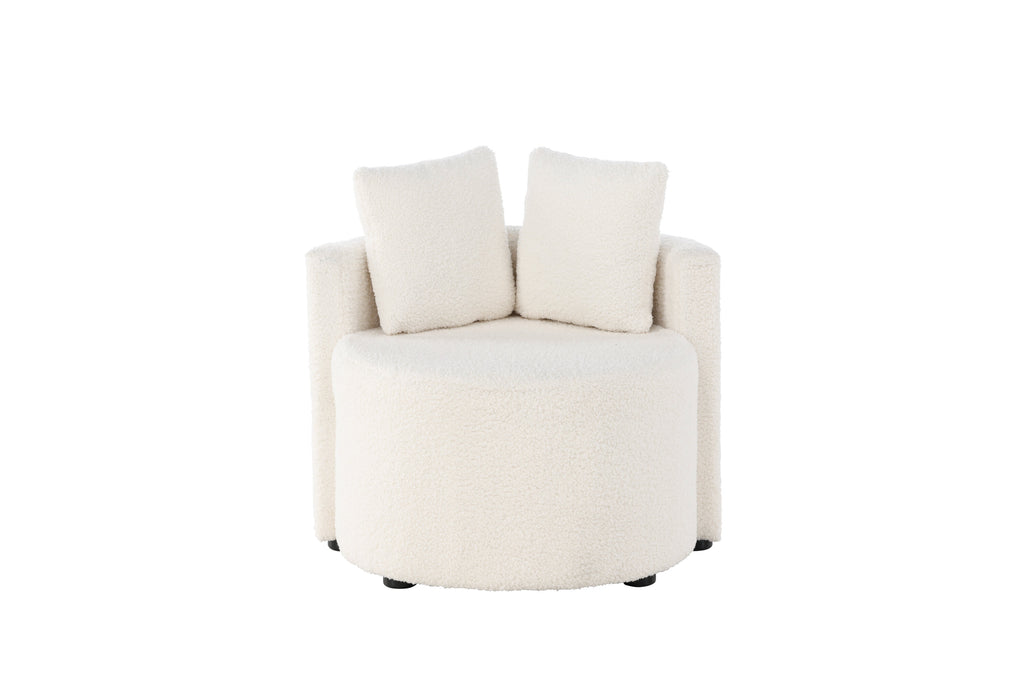 Kelso 2-sits barnsoffa vit teddy