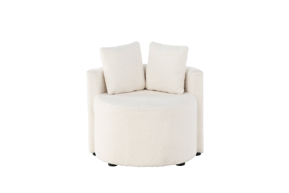 Kelso 2-sits barnsoffa vit teddy