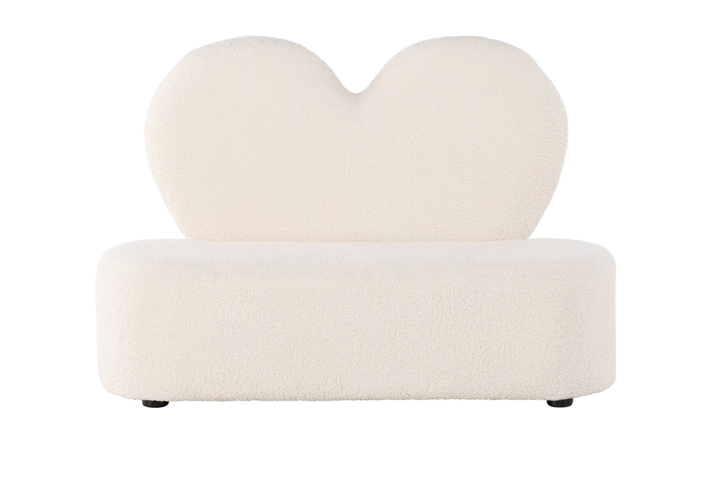 Kids Flower barnsoffa beige teddytyg