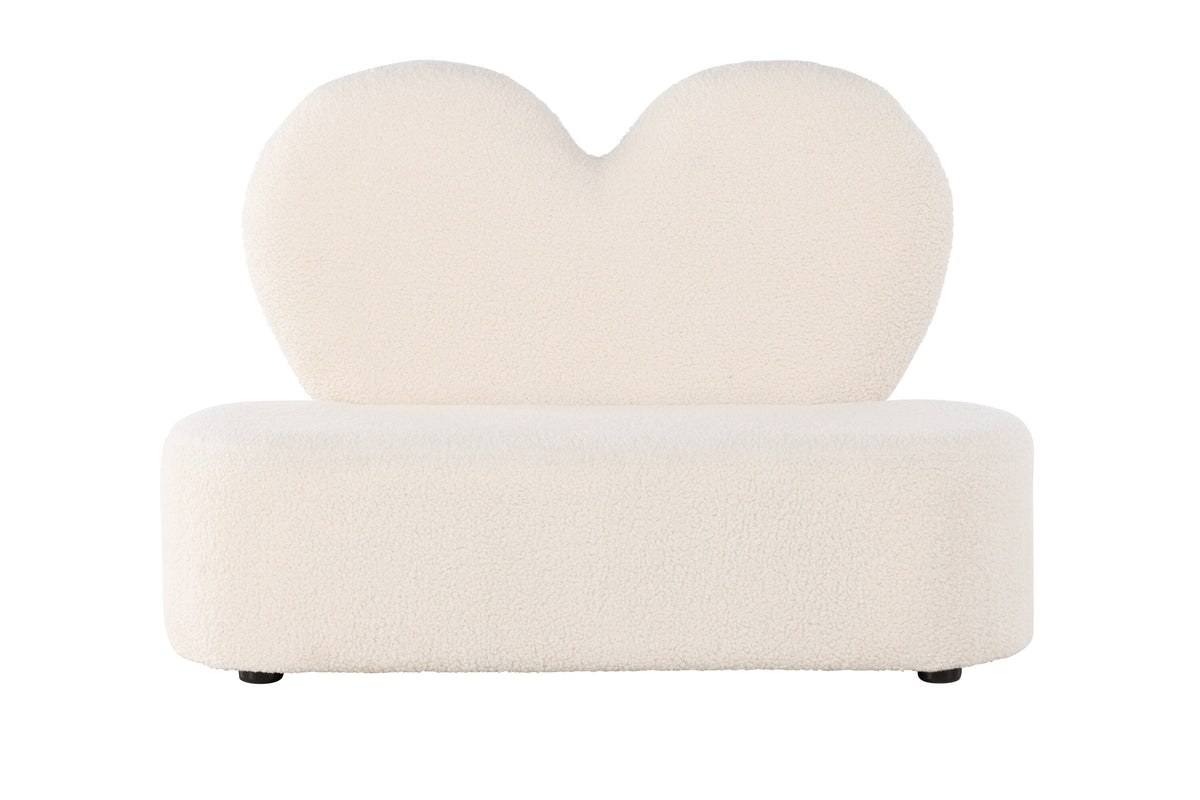Kids Flower barnsoffa beige teddytyg