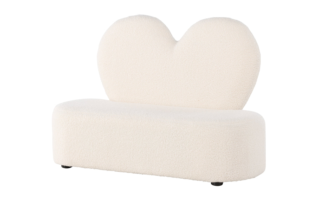 Kids Flower barnsoffa beige teddytyg