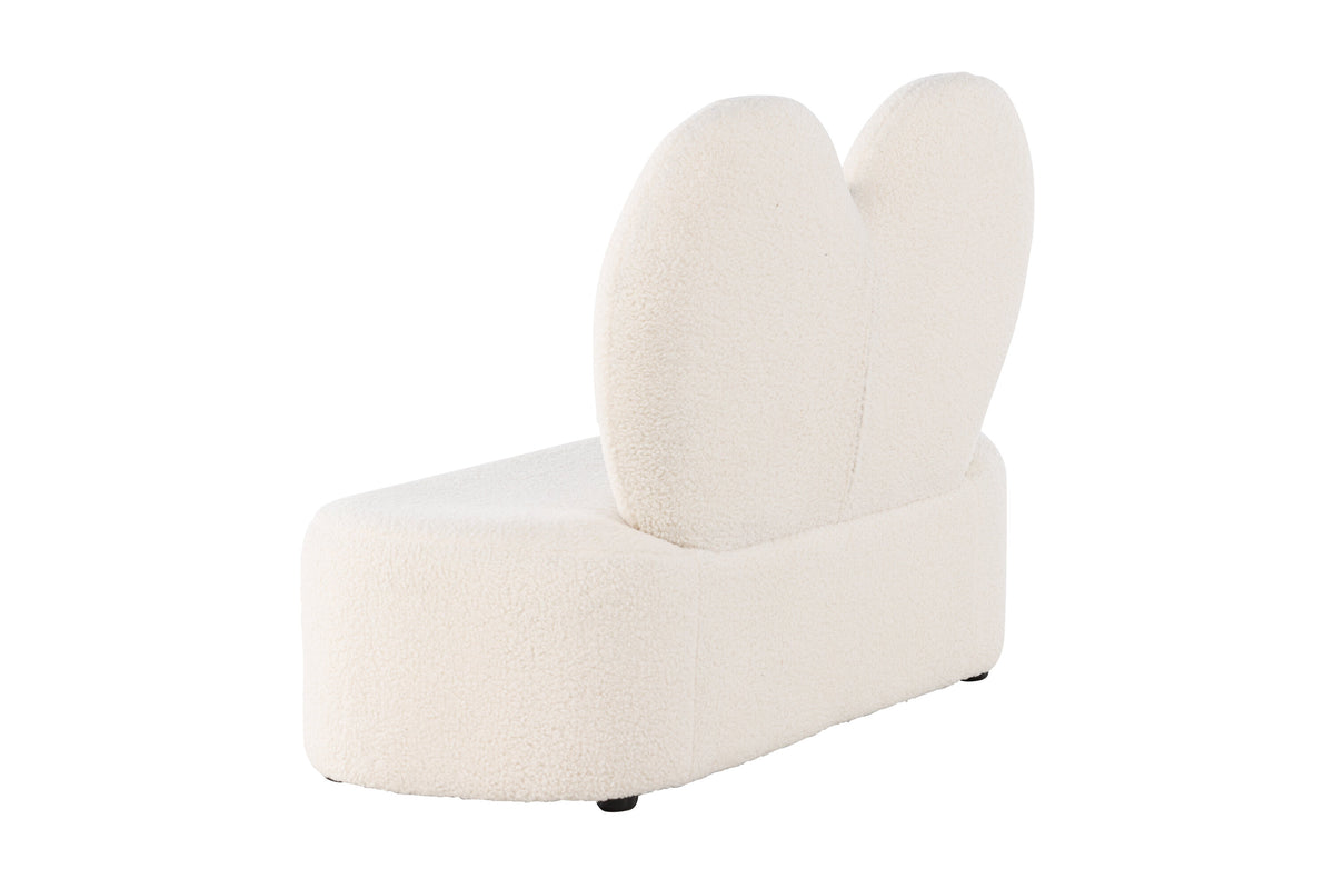 Kids Flower barnsoffa beige teddytyg