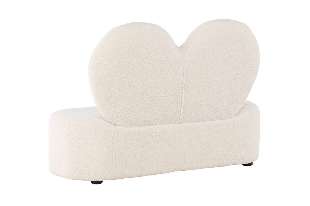 Kids Flower barnsoffa beige teddytyg