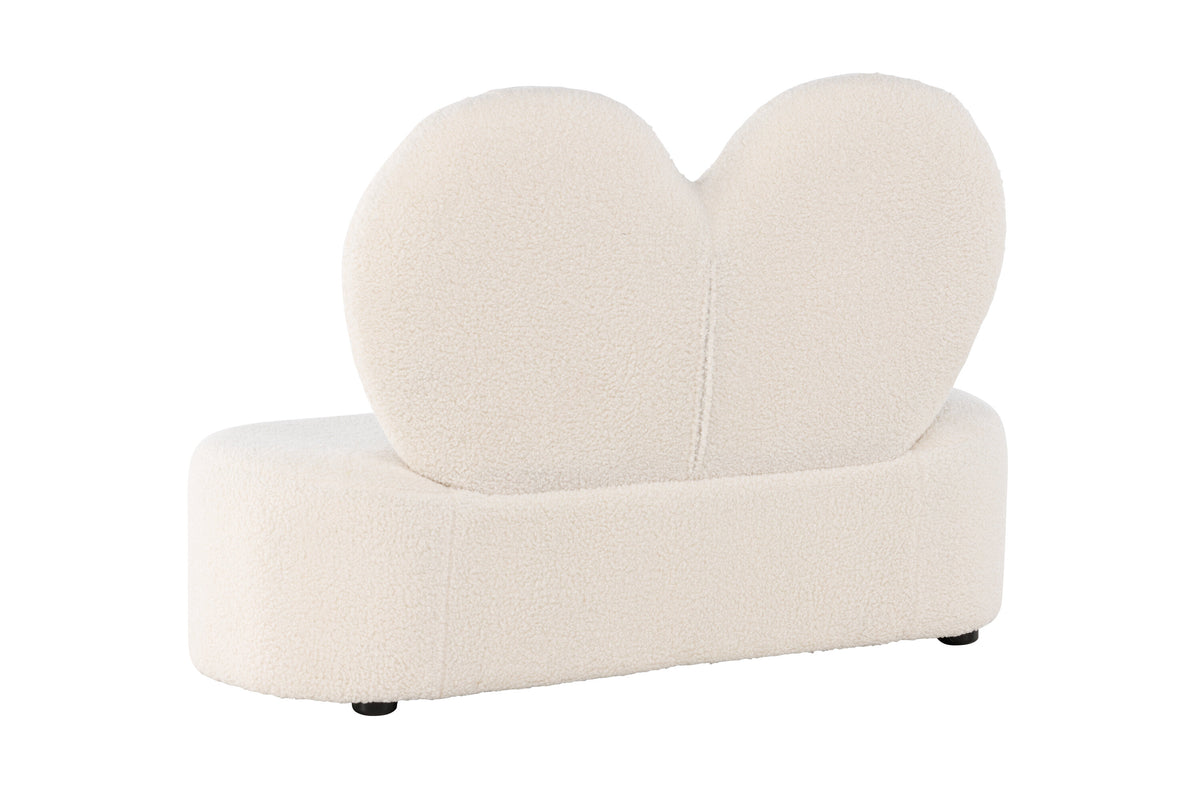 Kids Flower barnsoffa beige teddytyg