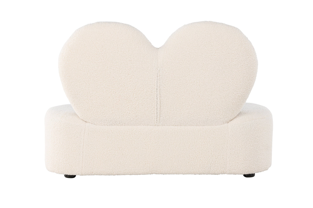 Kids Flower barnsoffa beige teddytyg