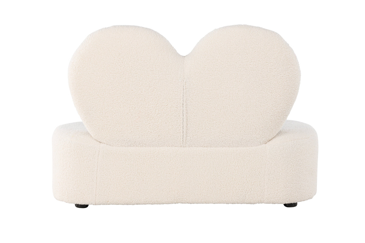 Kids Flower barnsoffa beige teddytyg