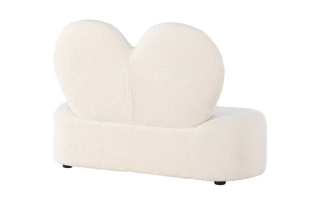 Kids Flower barnsoffa beige teddytyg