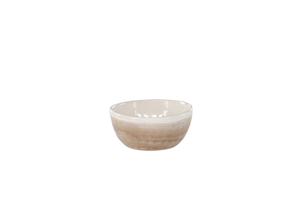 Jublie skål 2-pack 9x4 cm beige stengods
