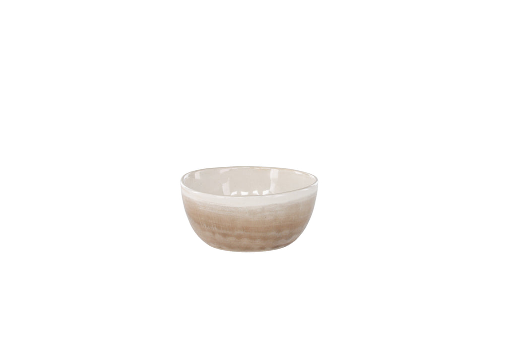 Jublie skål 2-pack 9x4 cm beige stengods