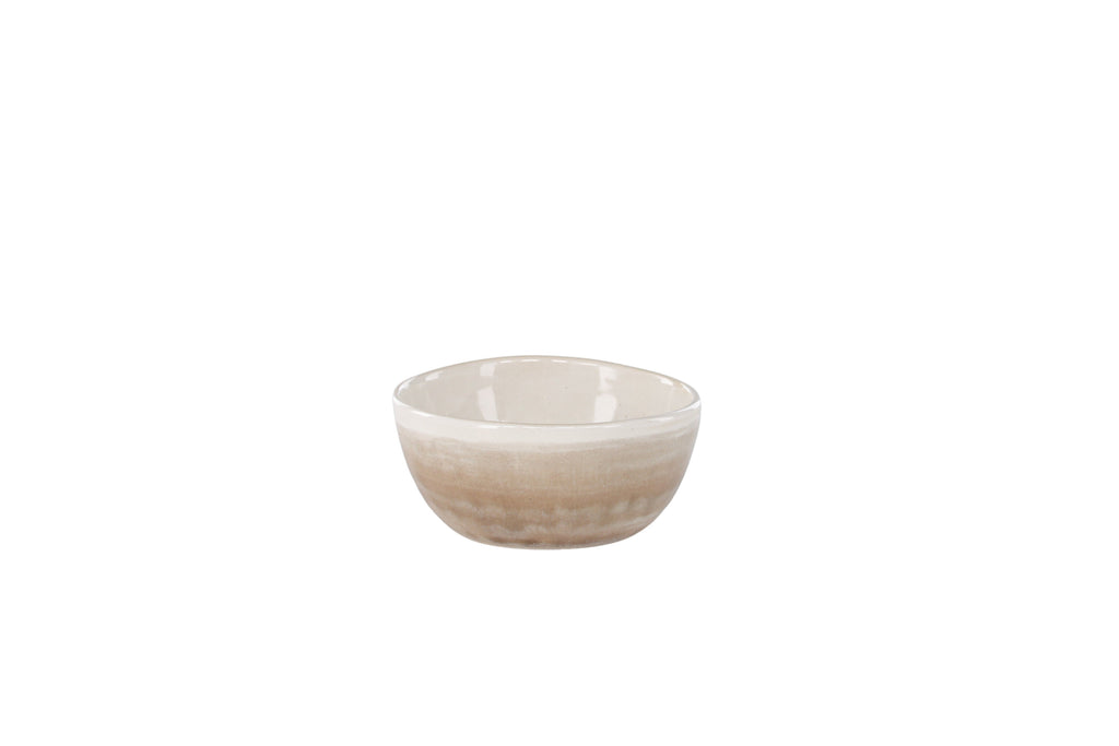Jublie skål 2-pack 9x4 cm beige stengods
