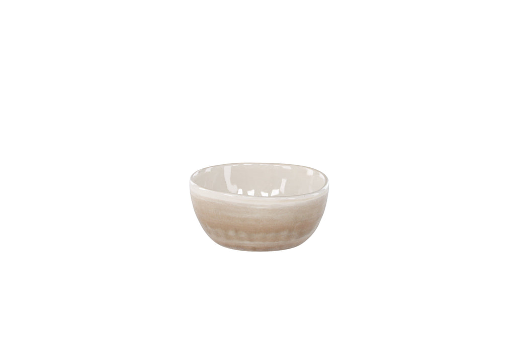 Jublie skål 2-pack 9x4 cm beige stengods