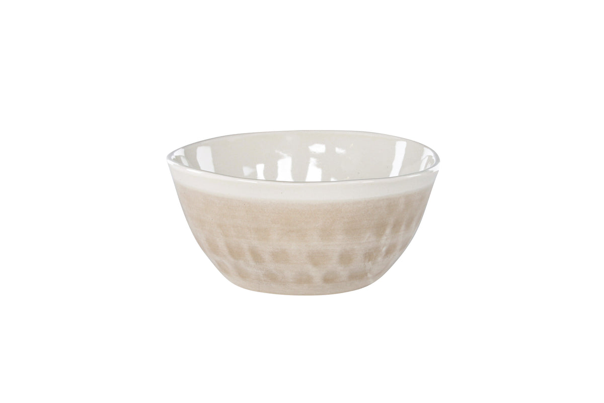 Jublie skål 2-pack 16x8 cm beige stengods