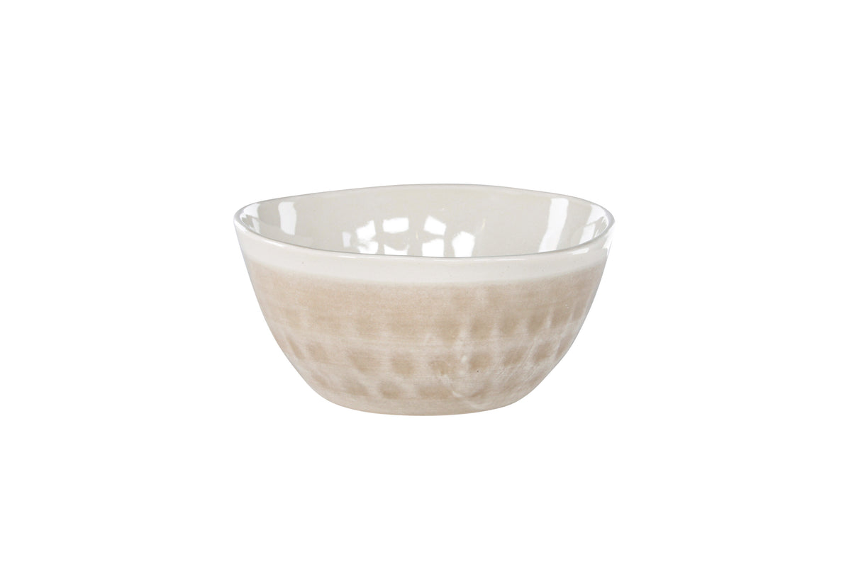 Jublie skål 2-pack 16x8 cm beige stengods