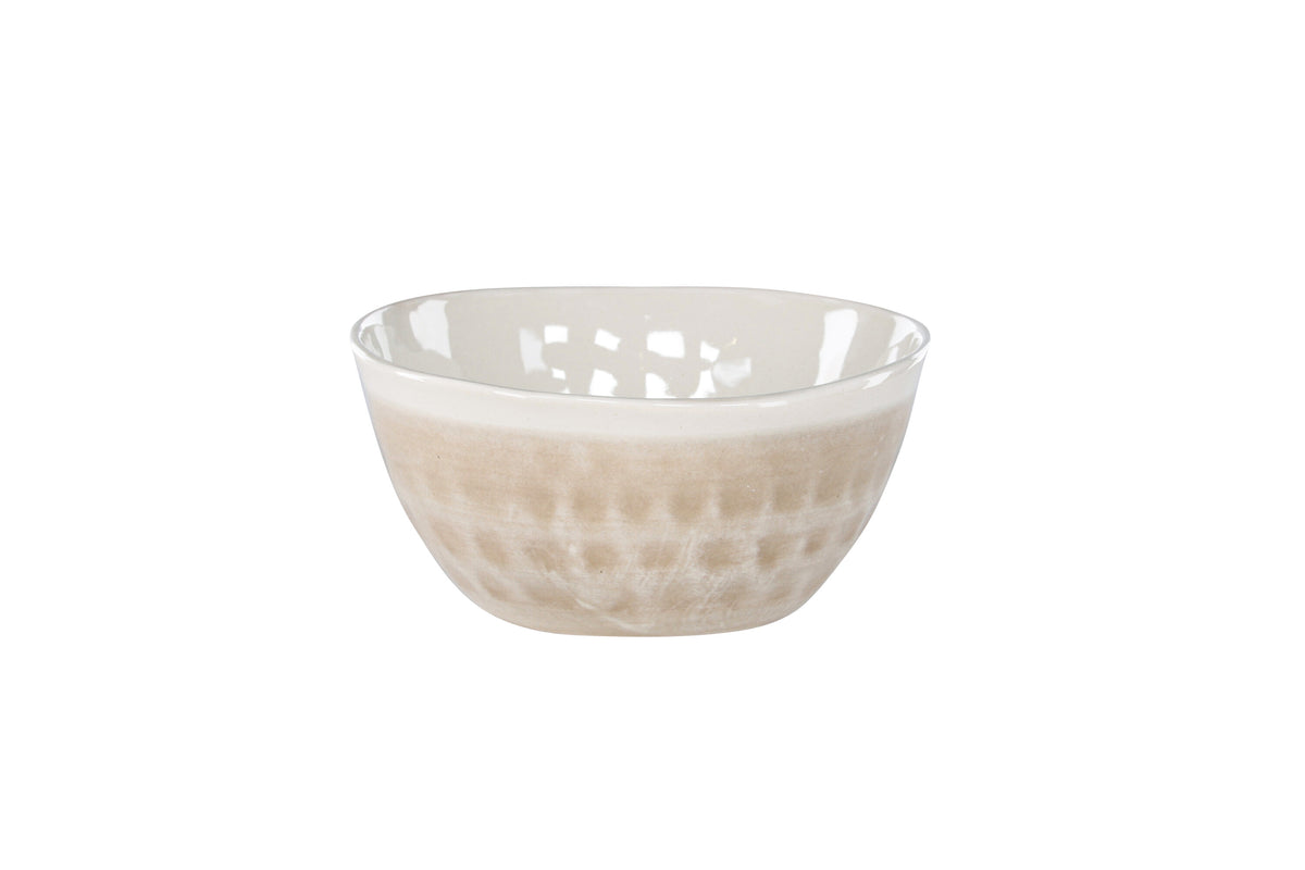Jublie skål 2-pack 16x8 cm beige stengods