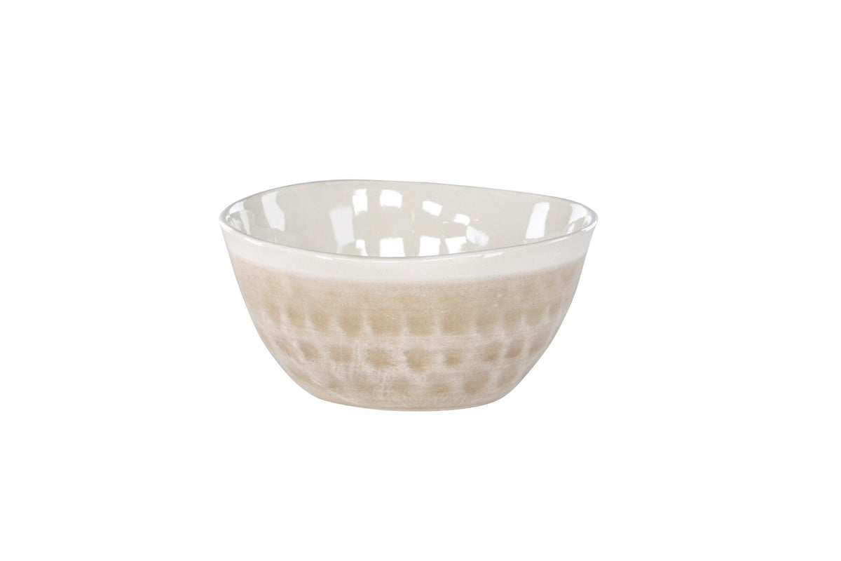 Jublie skål 2-pack 16x8 cm beige stengods