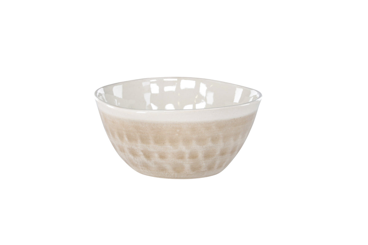 Jublie skål 2-pack 16x8 cm beige stengods