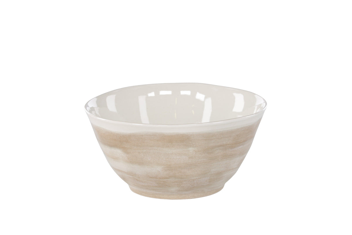 Jublie skål 2-pack 24x12 cm beige stengods